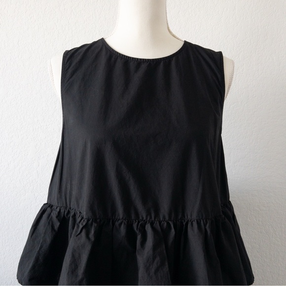 Who What Wear Black Sleeveless Tiered Ruffle Midi Dress Women’s Size Medium - Picture 5 of 11